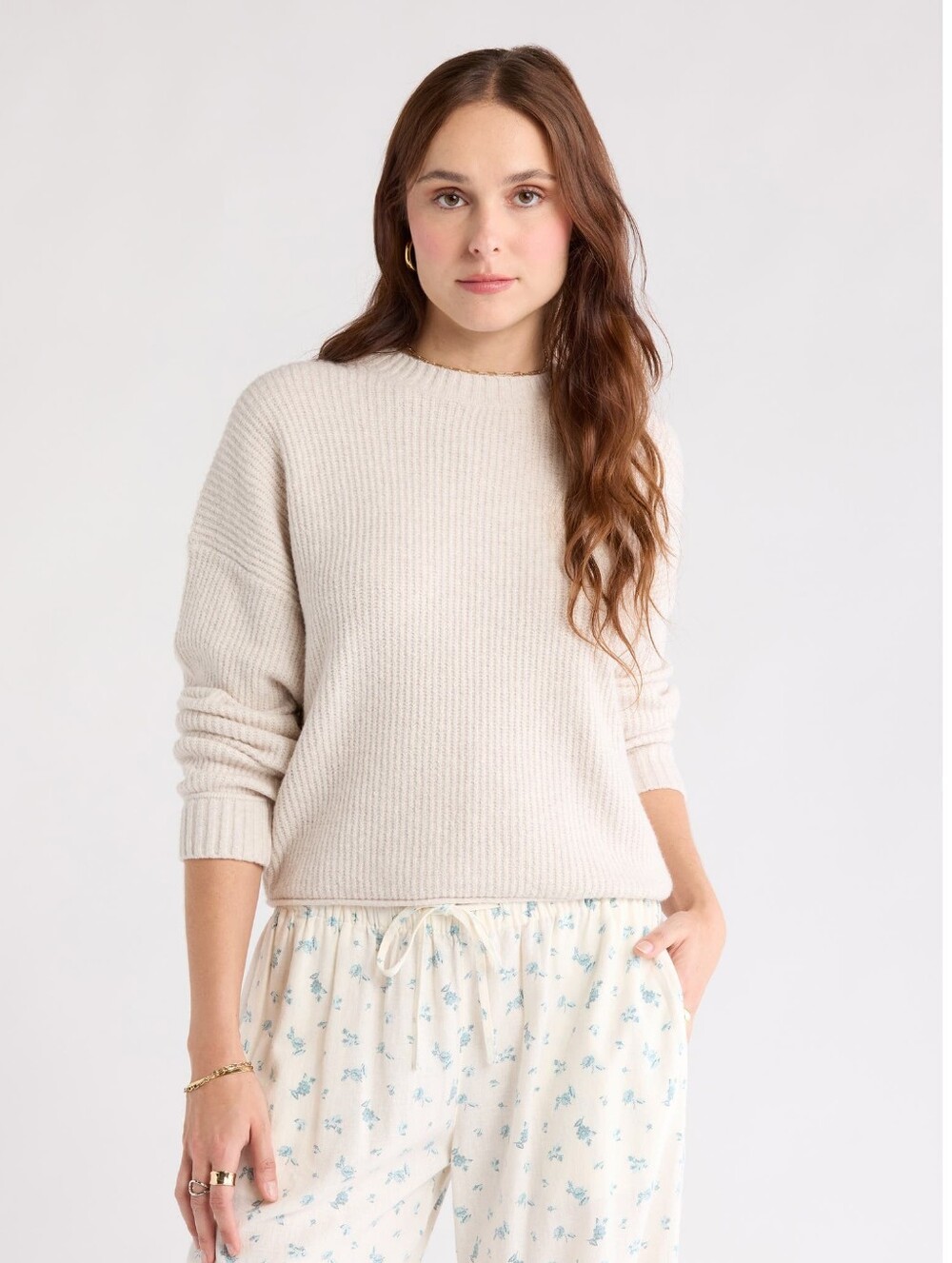 Abound Cozy Crew Pullover Sweater